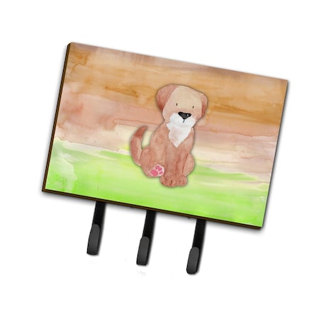 Carolines Treasures Dog Green & Brown Watercolor Leash or Key Holder BB7360TH68